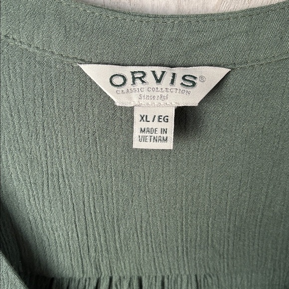 Orvis Textured Green Blouse - Picture 2 of 6